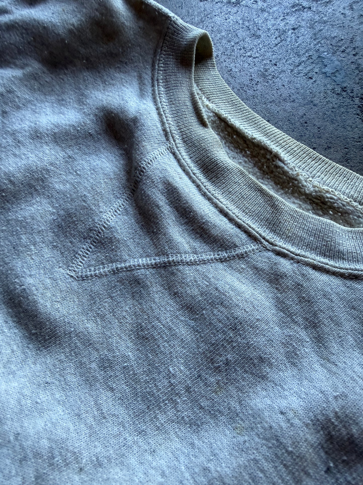 Vintage 1950s Loopwheel Sweatshirt — Oatmeal/Heather