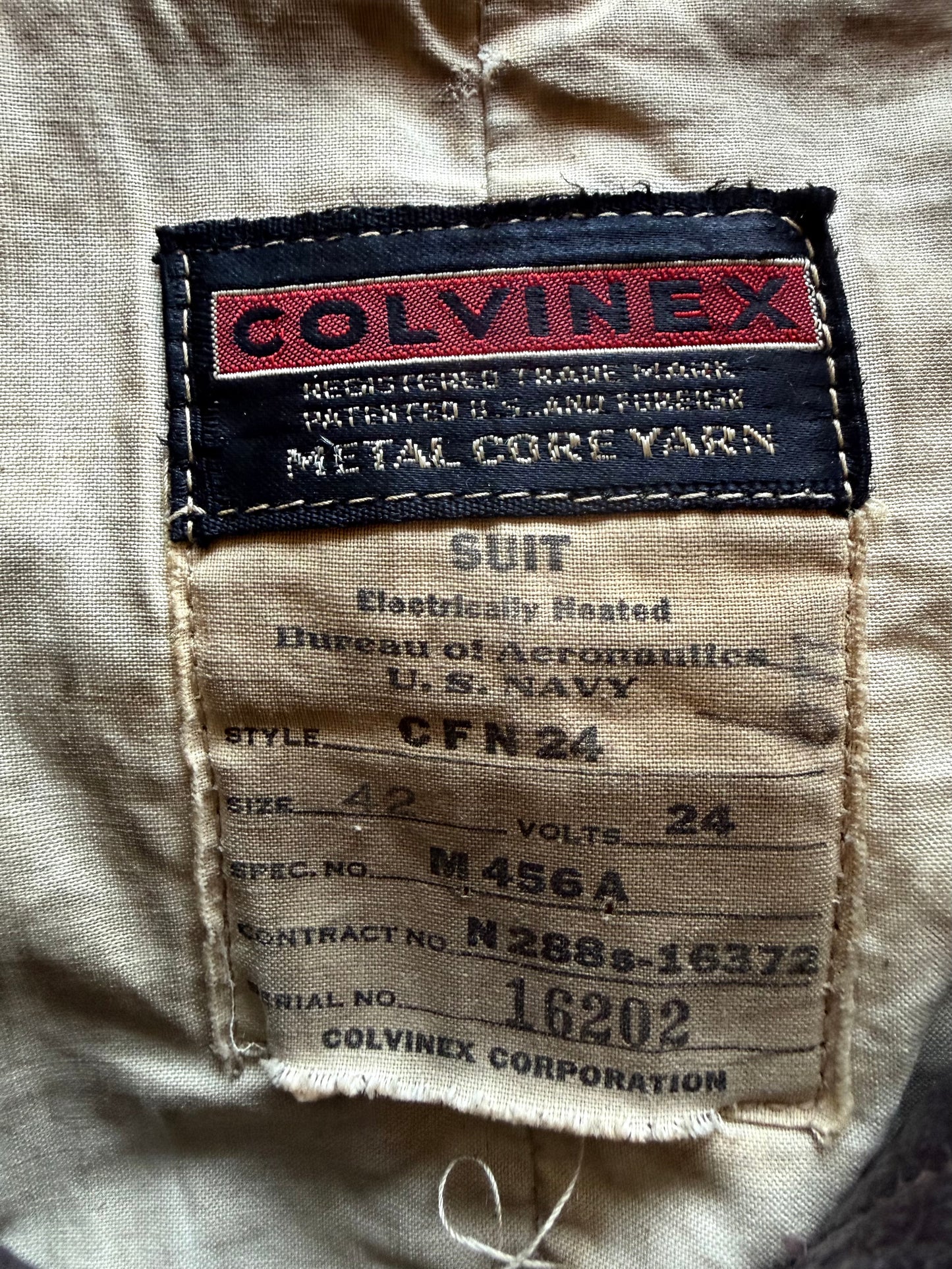 Vintage WWII Colvinex Heated Flight Jacket (Converted)