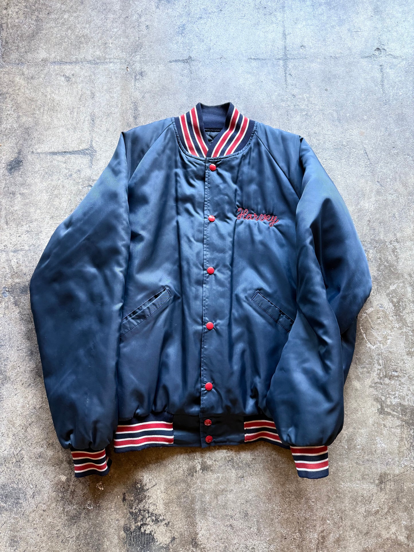 Vintage 1970s Butwin Devil Chainstitched Nylon Team Jacket