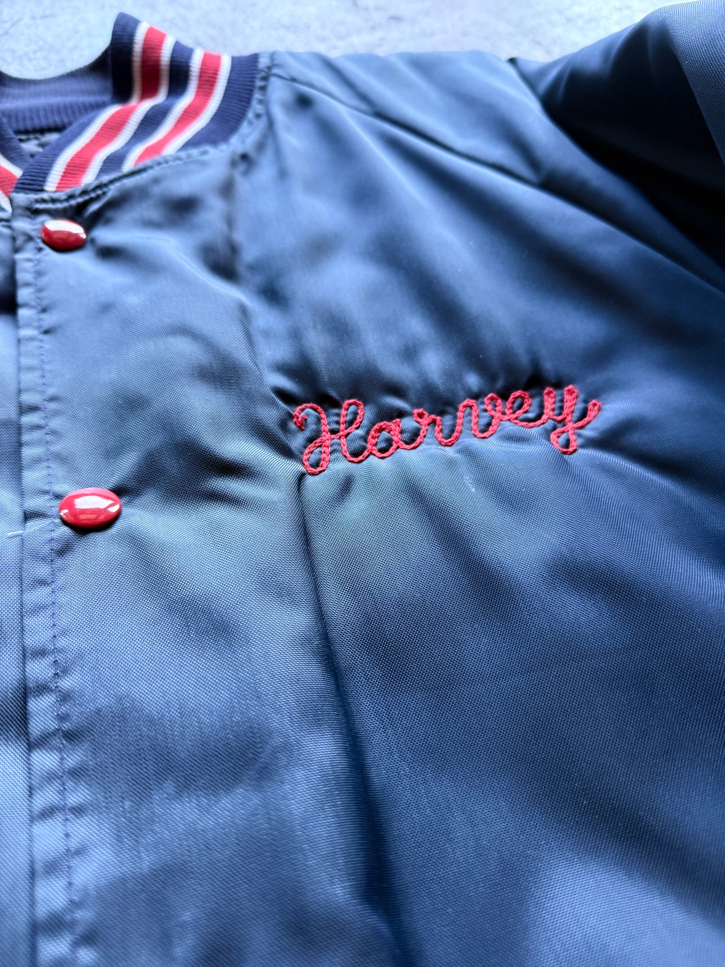 Vintage 1970s Butwin Devil Chainstitched Nylon Team Jacket