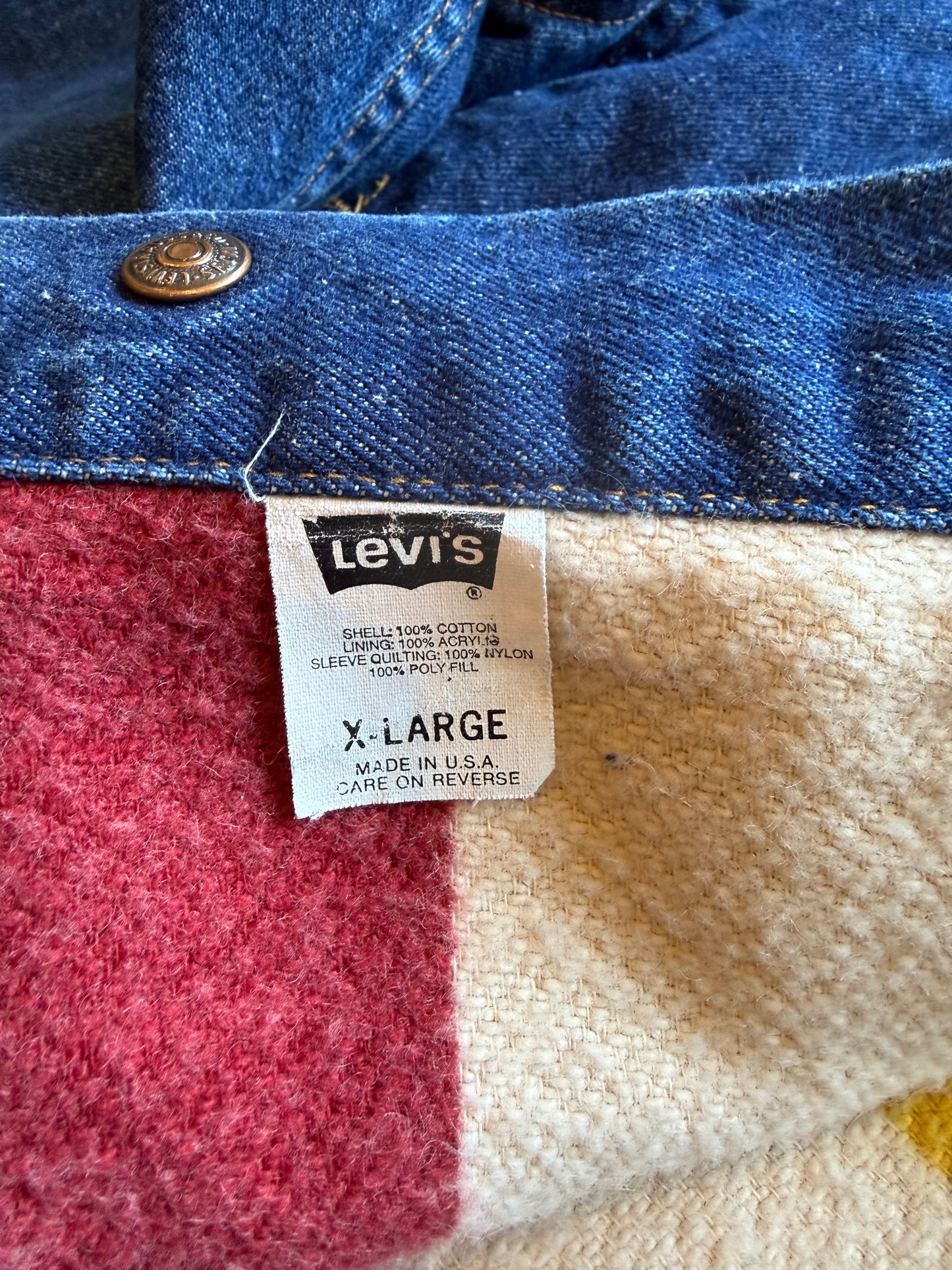 Vintage Levi’s Hudson Bay Lined/ Reversible Denim Jacket