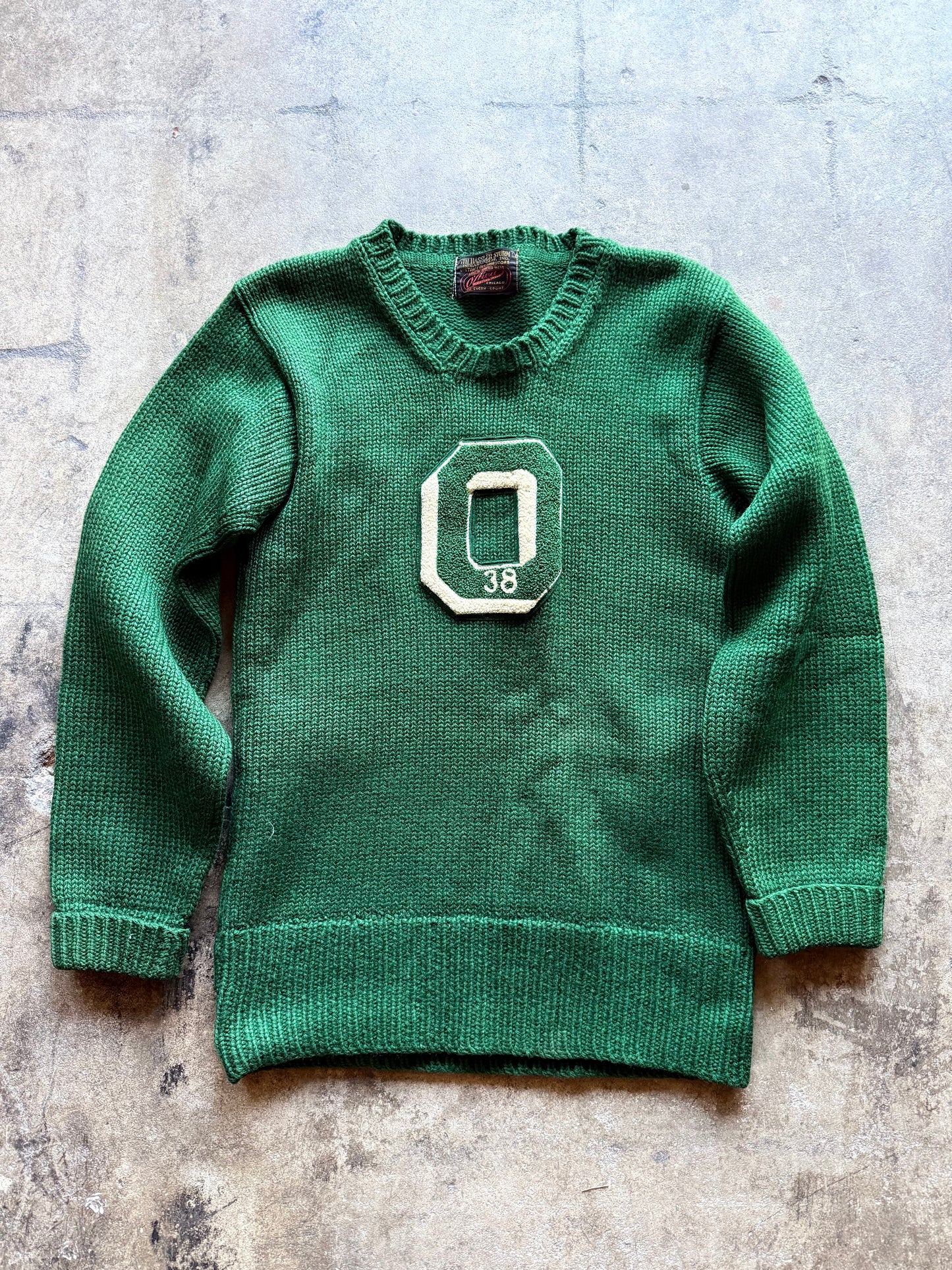 Vintage late 1930s Collegiate Wool Sweater