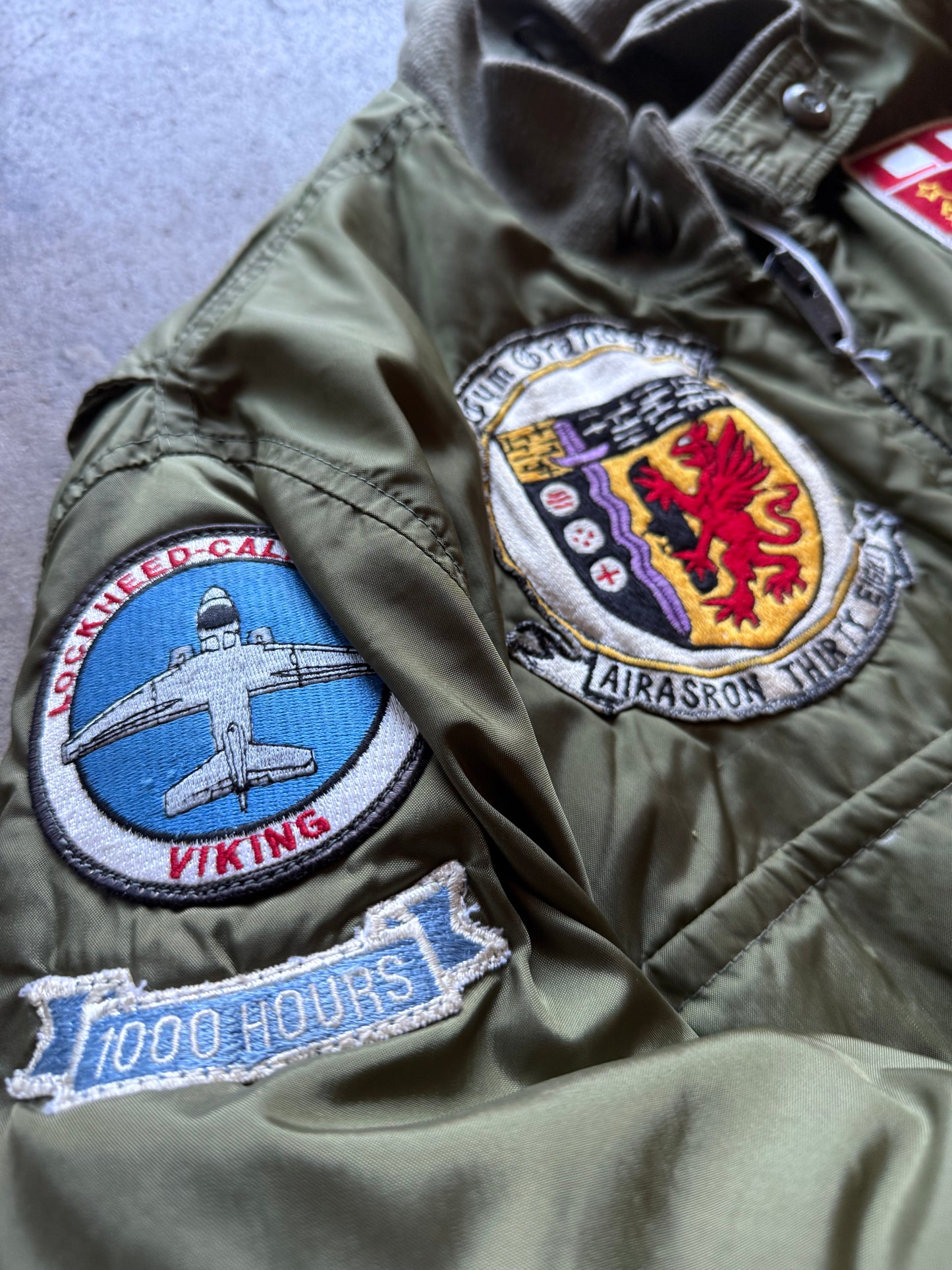 Vintage 1970s Patched Navy Flight Jacket – USS Ranger (CV-61)