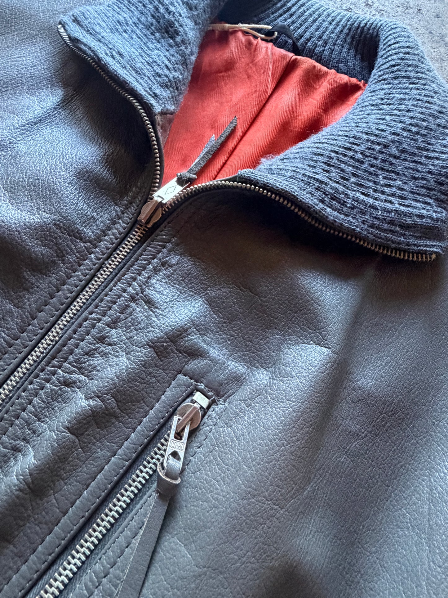 Vintage German Military Leather Flight Jacket